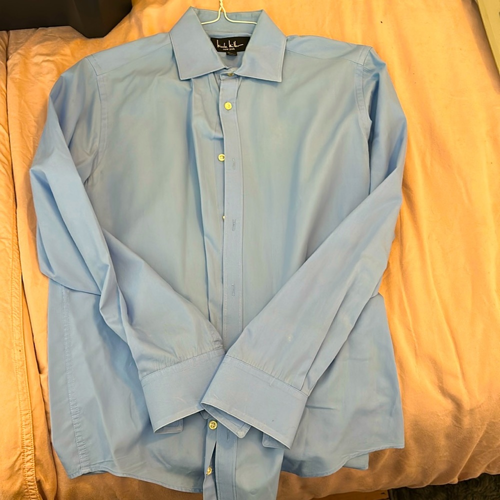 Nicole Miller Blue Button Down